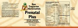 Label for Prenatal Plus