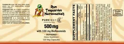 Label for Pure Way C 500 mg with 100 mg Bioflavonoids