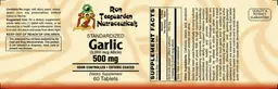 Label for Standardized Garlic 500 mg