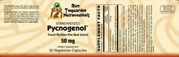 Label for Standardized Pycnogenol 50 mg