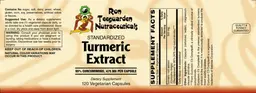 Label for Standardized Turmeric Extract 475 mg