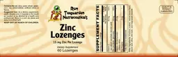 Label for Zinc Lozenges 15 mg