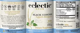 Label for Black Cohosh 400 mg