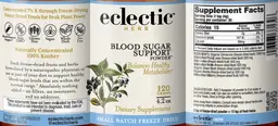 Label for Blood Sugar Support Powder