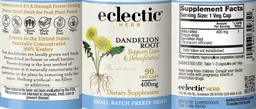 Label for Dandelion Root 400 mg