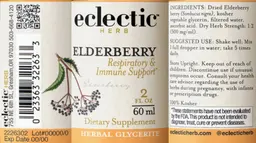 Label for Elderberry