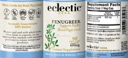 Label for Fenugreek 600 mg