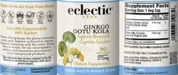 Label for Ginkgo Gotu Kola 275 mg