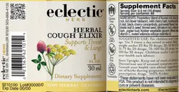 Label for Kids Herbal Cough Elixir