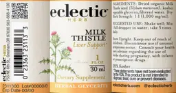 Label for Milk Thistle Glycerite