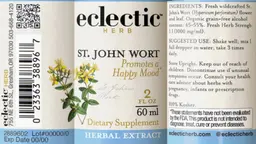 Label for St. John's Wort