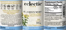 Label for St. John's Wort 300 mg