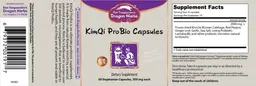 Label for KimQi ProBio Capsules