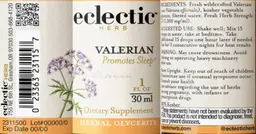 Label for Valerian Glycerite