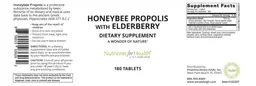 Label for Honeybee Propolis with Elderberry