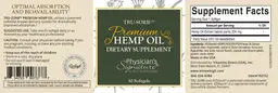 Label for Tru-Sorb Premium Hemp Oil