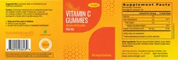Label for Vitamin C Gummies 250 mg