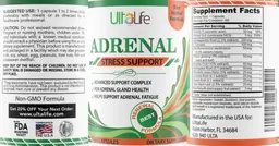 Label for Adrenal Stress Support