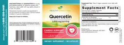 Label for Quercetin 1,000 mg