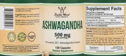 Label for Ashwagandha 500 mg