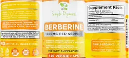 Label for Berberine 1000 mg