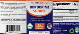 Label for Berberine 500 mg