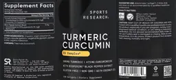 Label for Turmeric Curcumin C3 Complex