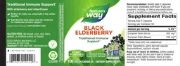 Label for Black Elderberry 1,150 mg