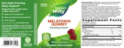 Label for Melatonin Gummy 5 mg Strawberry Flavored