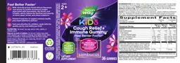 Label for Sambucus Kids Cough Relief + Immune Gummy