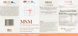 Label for MSM with Gelatin, Glucosamine & Chondroitin