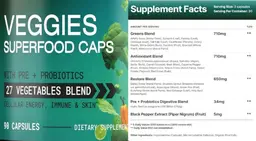 Label for Veggies Superfood Caps