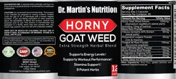 Label for Horny Goat Weed