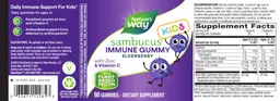 Label for Sambucus Kids Immune Gummy Elderberry