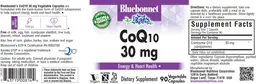 Label for CoQ10 30 mg