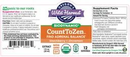 Label for Biodynamic CountToZen Blackberry + Cinnamon