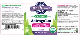 Label for Astragalus Extract