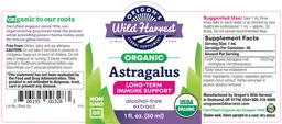 Label for Astragalus Alcohol-Free Extract