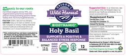 Label for Biodynamic Holy Basil Extract
