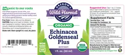 Label for Echinacea Goldenseal Plus Extract