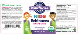Label for Kids Echinacea Alcohol-Free Extract Raspberry