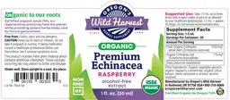 Label for Premium Echinacea Extract Alcohol-Free Extract Raspberry