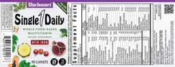 Label for Single 1 Daily with Iron