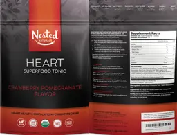 Label for Heart Superfood Tonic Cranberry Pomegranate Flavor