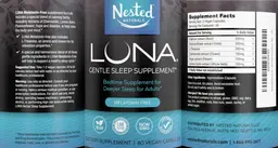 Label for LUNA Melatonin Free