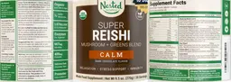 Label for Super Reishi Calm Dark Chocolate Flavor