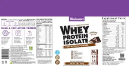Label for Whey Protein Isolate Powder Chocolate Flavor