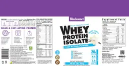 Label for Whey Protein Isolate Powder French Vanilla Flavor