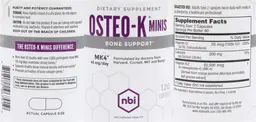 Label for Osteo-K Minis