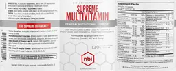 Label for Supreme Multivitamin